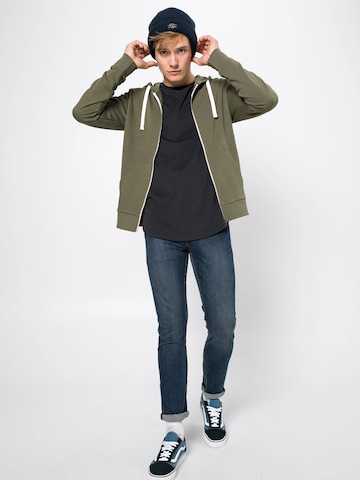 JACK & JONES - Ajuste regular Sudadera con cremallera 'Holmen' en verde
