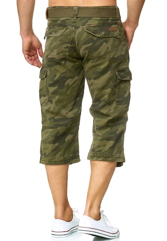 Regular Pantalon cargo 'Nicolas Check' INDICODE JEANS en vert