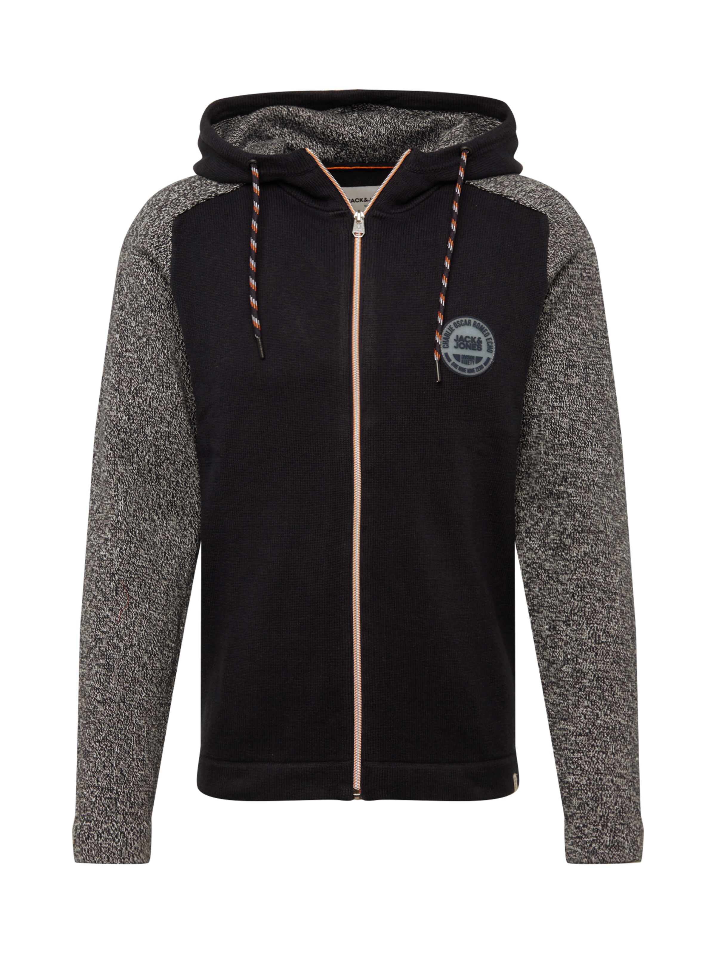 JACK & JONES - Gebreid vest 'JCOMIX KNIT HOOD CARDIGAN' in de kleur Donkerblauw