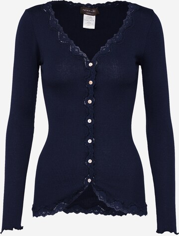 rosemunde Knit Cardigan 'Silk' in Blue: front