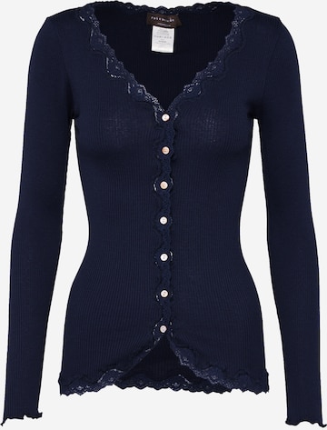 rosemunde Knit Cardigan 'Silk' in Blue: front