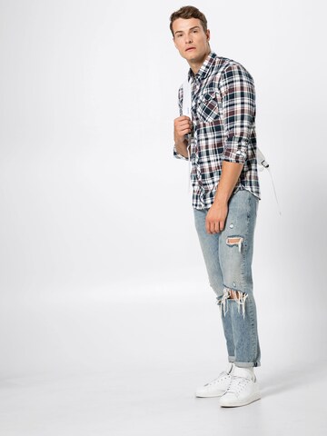 TOM TAILOR DENIM Regular fit Overhemd in Grijs