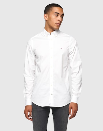 TOMMY HILFIGER - Slim Fit Camisa em branco: frente