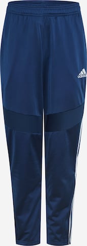 ADIDAS PERFORMANCE Športne hlače 'Tiro 19' | modra barva: sprednja stran