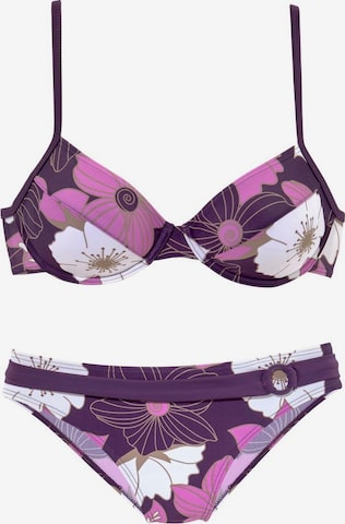 LASCANA T-shirt Bikini i lila: framsida