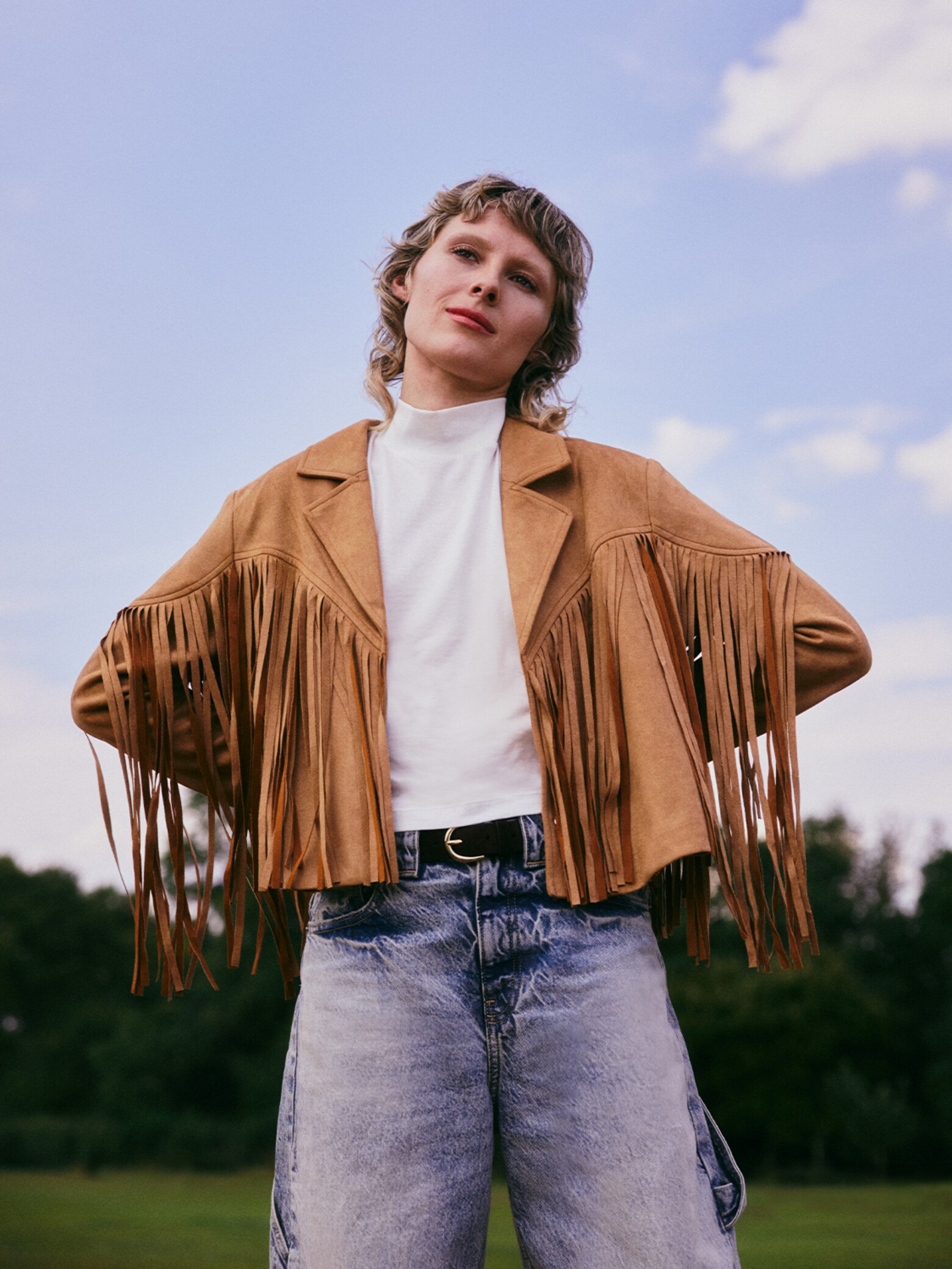 Florence - Suede Fringes & Denim Rodeo Look