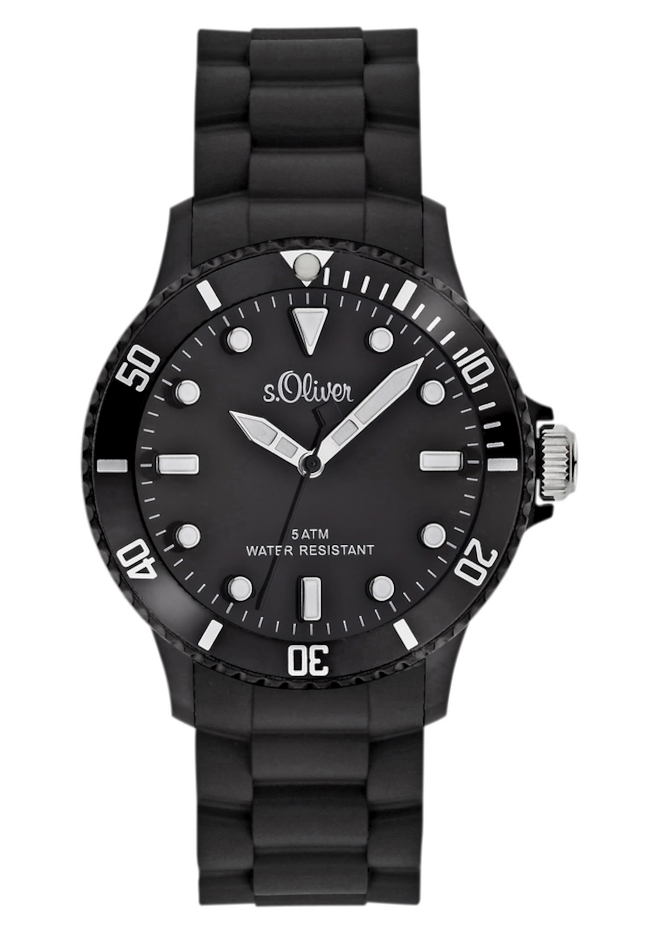 s.Oliver Analog Watch in Black: front