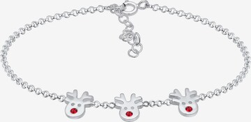 ELLI Armband 'Hirsch, Weihnachten' in Silber: front