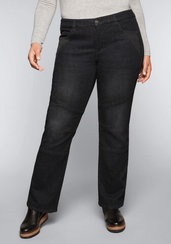 SHEEGO Regular Jeans in Schwarz: predná strana