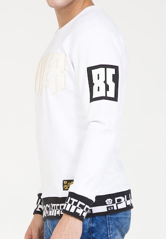 Sweat-shirt PLUS EIGHTEEN en blanc