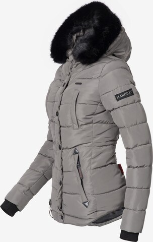 MARIKOO Winter Jacket 'Lotusblüte' in Grey