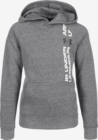 UNDER ARMOUR Hoodie 'Rival Wordmark' in Grau: predná strana