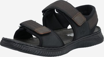 RIEKER Sandals in Black: front
