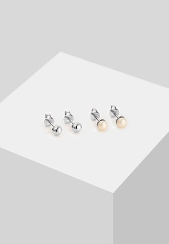 ELLI Ohrringe Geo, Perlenohrstecker in Silber