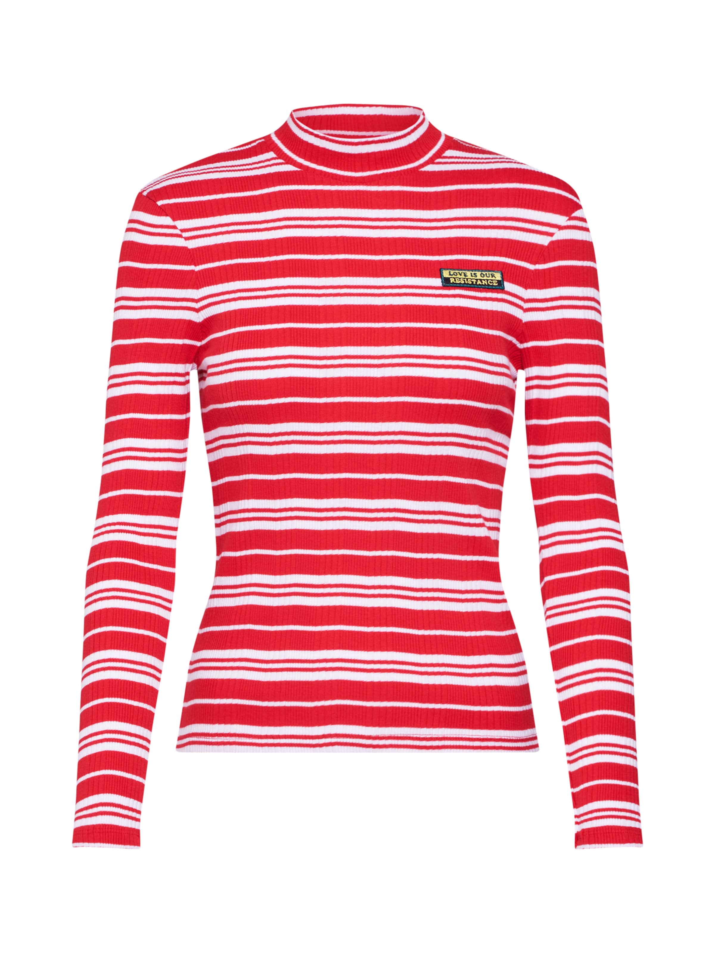 ZOE KARSSEN - Shirt 'slim fit rib long sleeve' in de kleur Rood