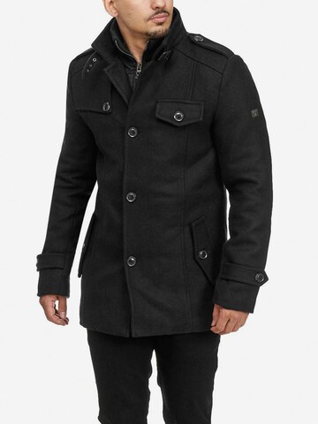 INDICODE JEANS Between-Season Jacket 'Brandon' in Black: front