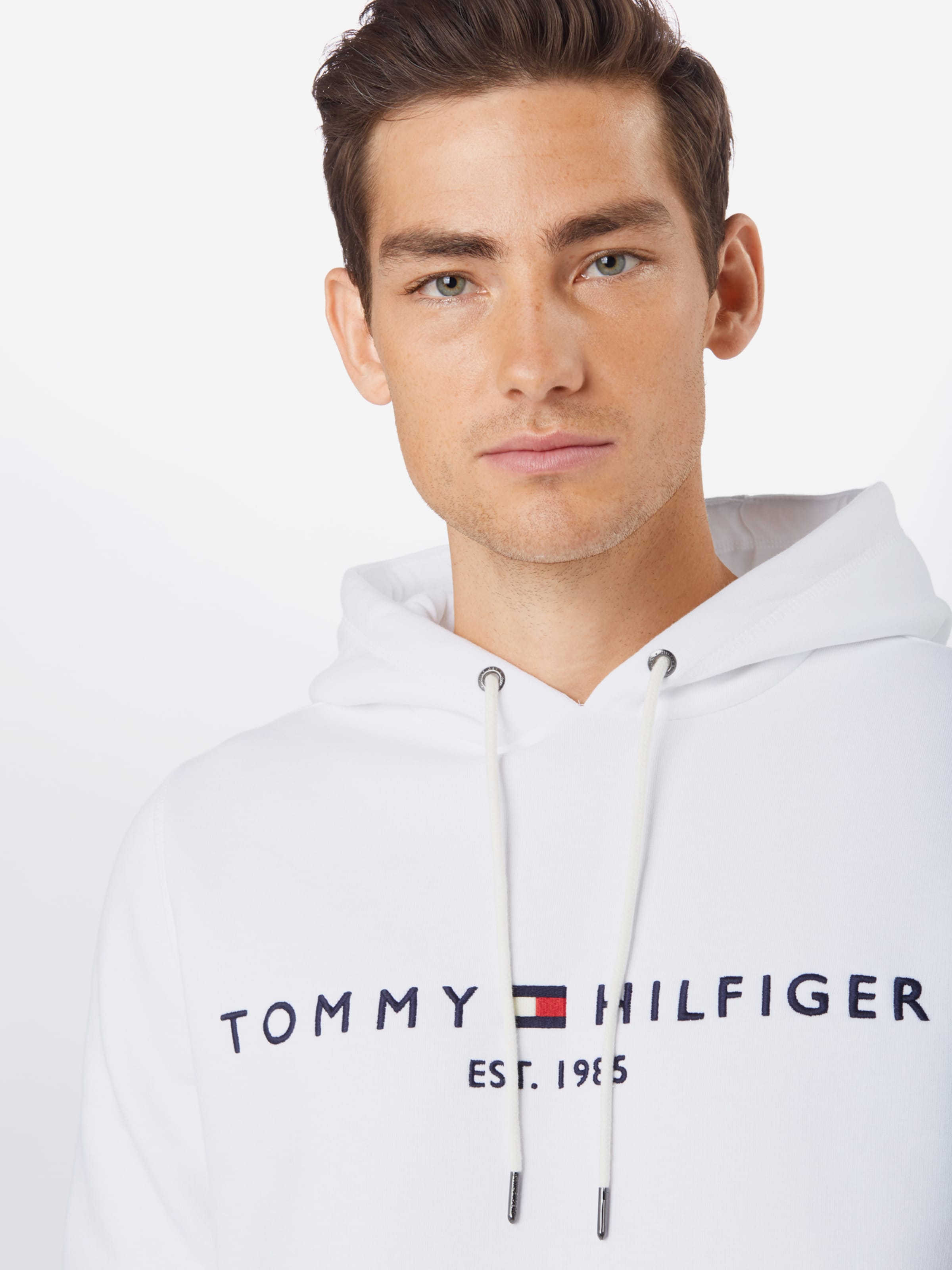 Männer Sweat TOMMY HILFIGER Sweatshirt in Weiß - WH10370