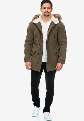 INDICODE JEANS Winterparka 'Fann' in Groen