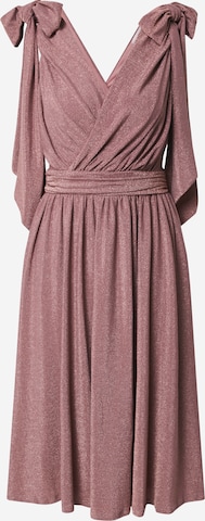 Robe de cocktail Forever Unique en rose : devant