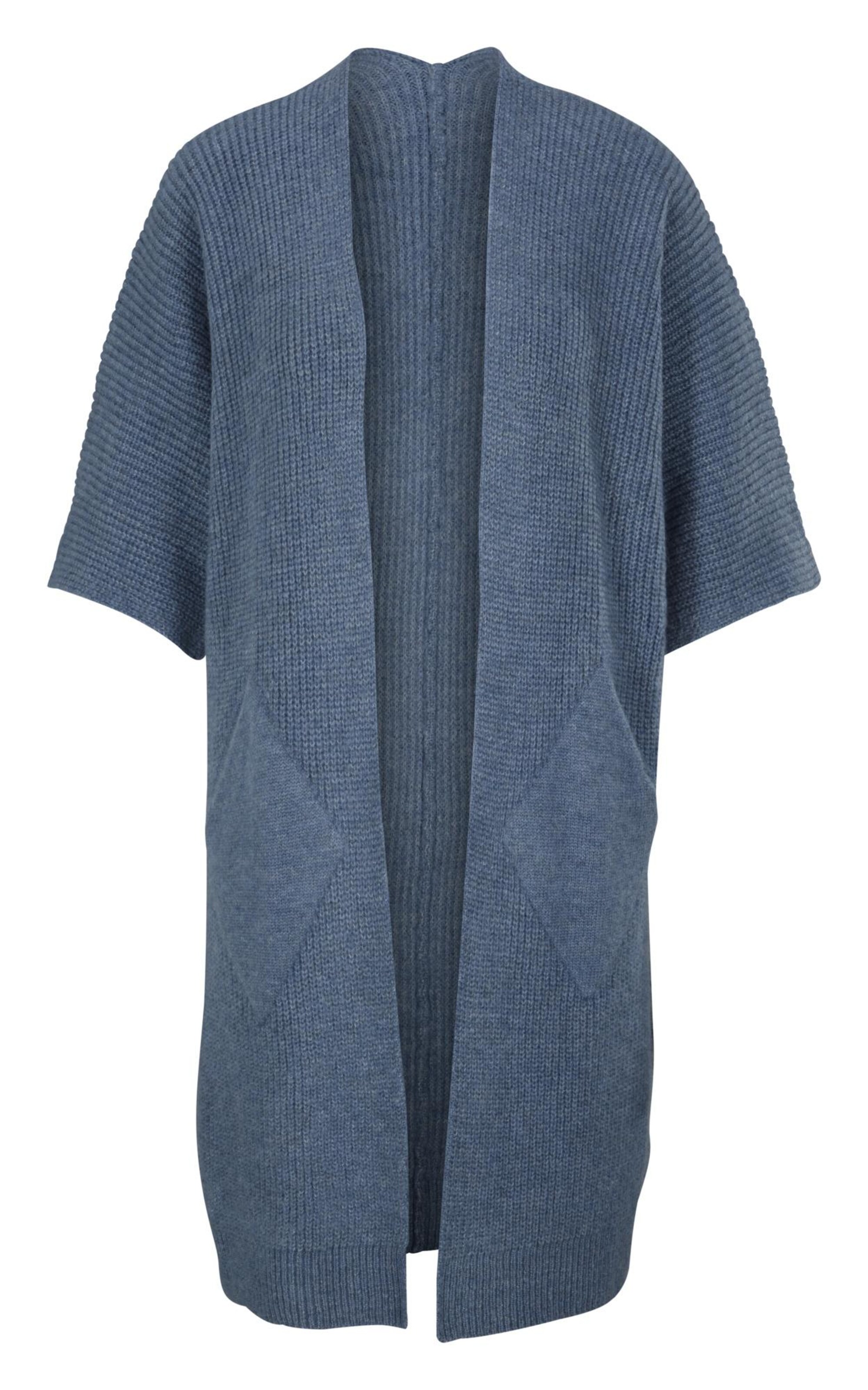 heine - Gebreid vest in de kleur Smoky blue