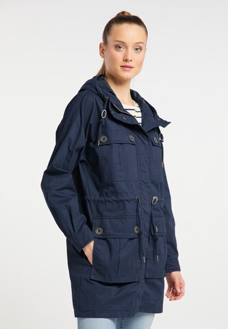 DREIMASTER Between-Seasons Parka in Blue: front