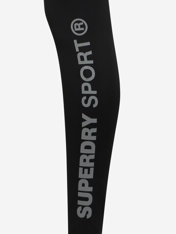 Superdry Skinny Spodnie sportowe w kolorze czarny