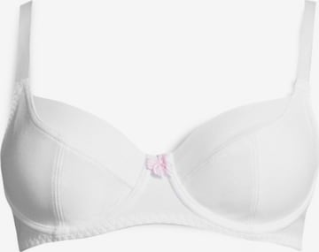 PETITE FLEUR Balconette Bra in White: front