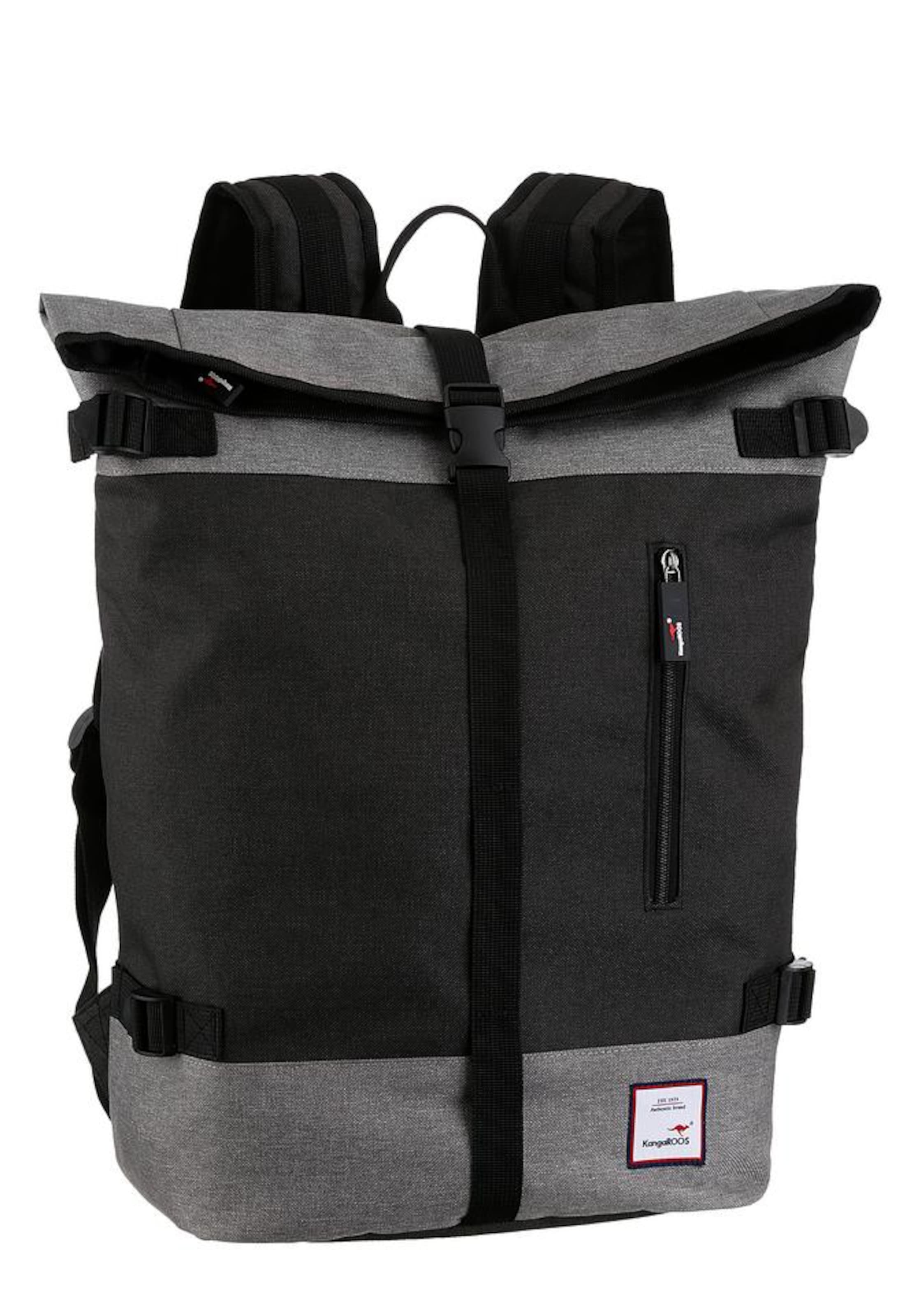 KangaROOS Cityrucksack in Schwarz: Vorderseite