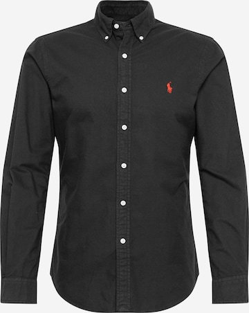 Coupe slim Chemise Polo Ralph Lauren en noir : devant