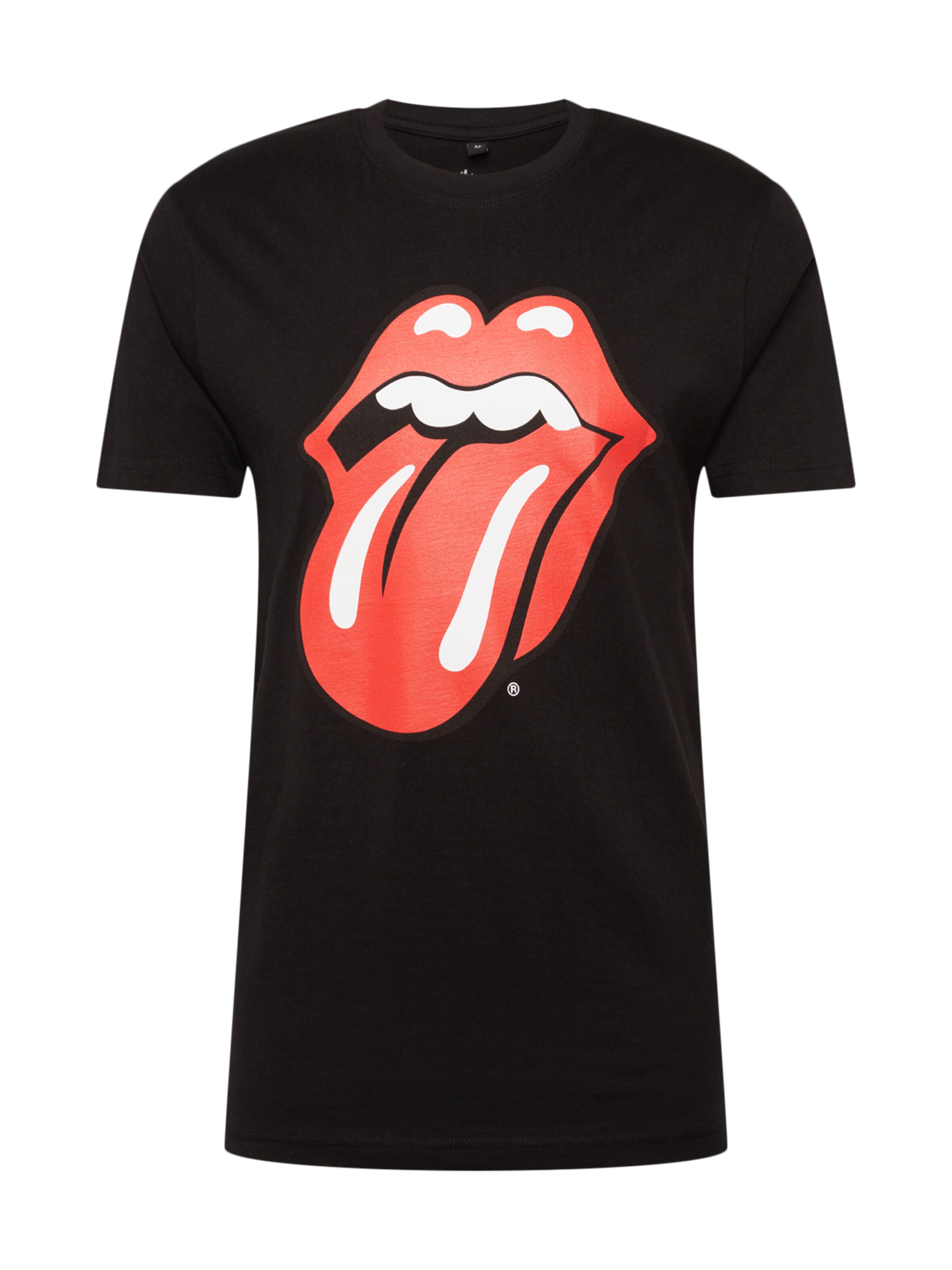 Mister Tee - Shirt 'Rolling Stones Tongue Tee' in de kleur Rood