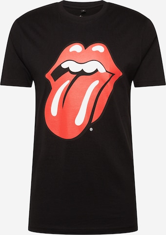 Mister Tee Majica 'Rolling Stones Tongue' | črna barva: sprednja stran