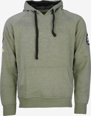 TOP GUN Sweatshirt 'TG-9013' in Green: front