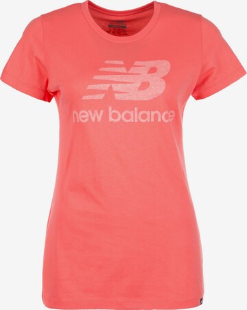 new balance Shirt 'Heathered' in Pink: predná strana