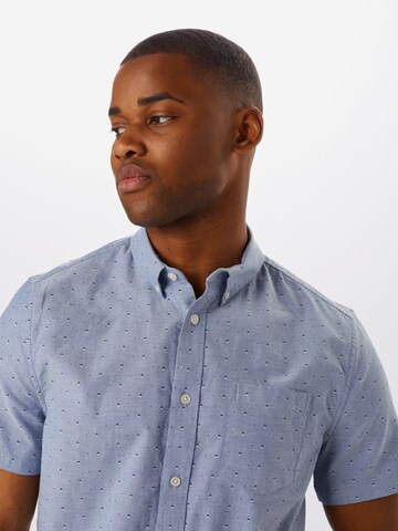 BURTON MENSWEAR LONDON Slim fit Button Up Shirt 'TWIN OXF' in Blue