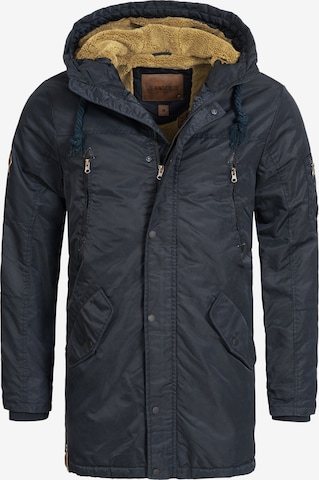 INDICODE JEANS Winterparka 'Bardsley' in Blauw: voorkant