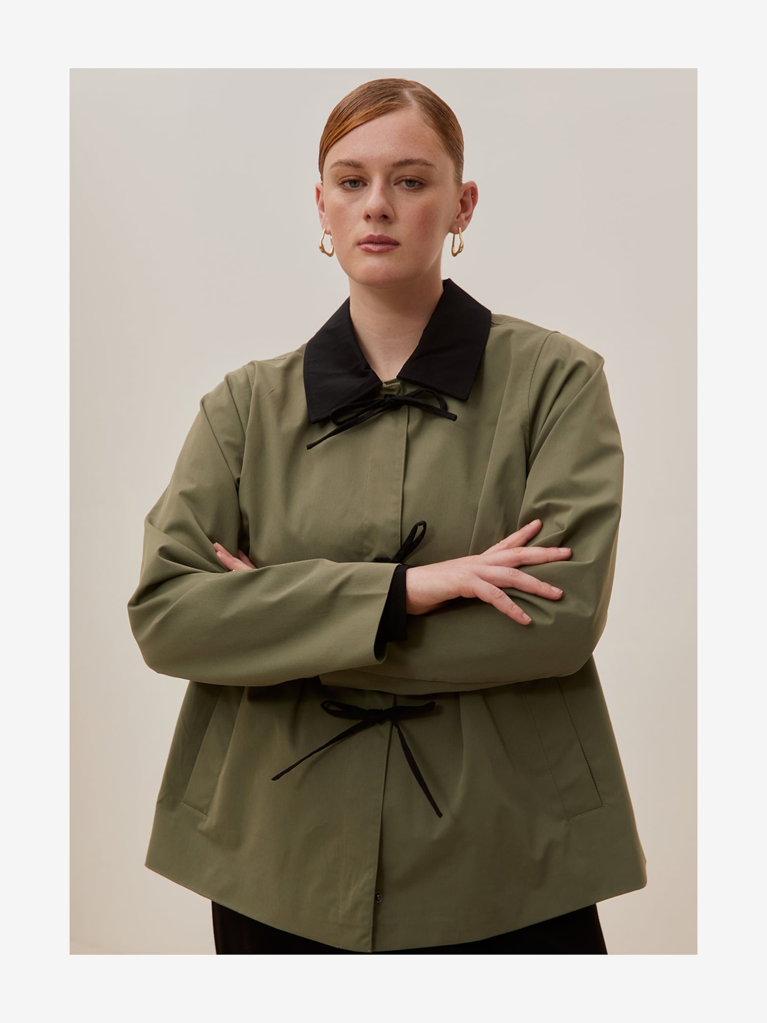 Jasmine - Girly Green Bow Jacket and Black Jeans Look