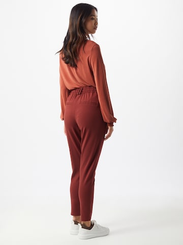 ONLY Slim fit Pleat-Front Pants 'Poptrash' in Red