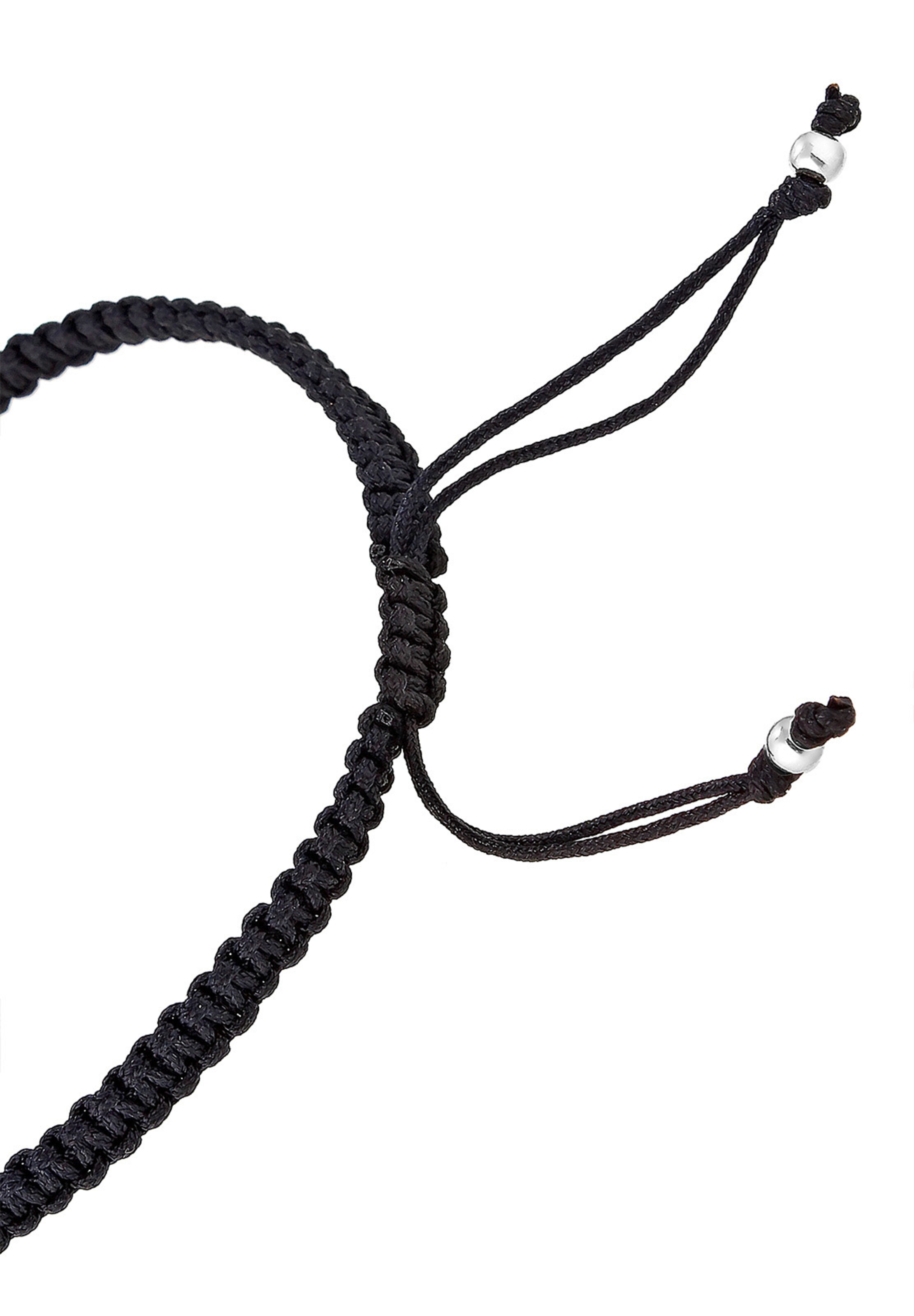 KUZZOI Armband 'Geo, Knoten, Rechteck' in Zwart