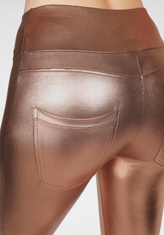 LASCANA Skinny Leggings in Bronze