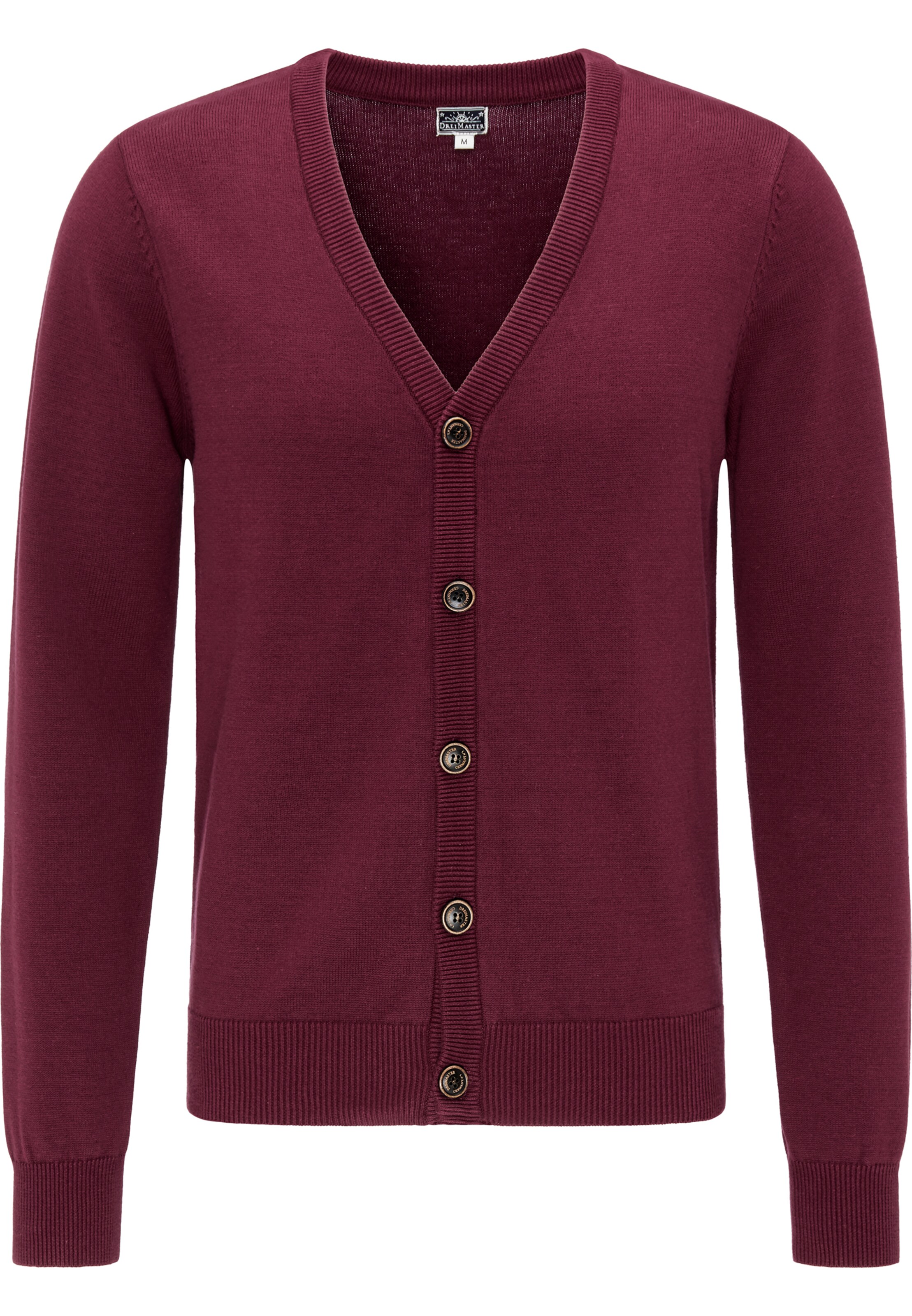 DREIMASTER - Gebreid vest 'Maritim' in de kleur Rood