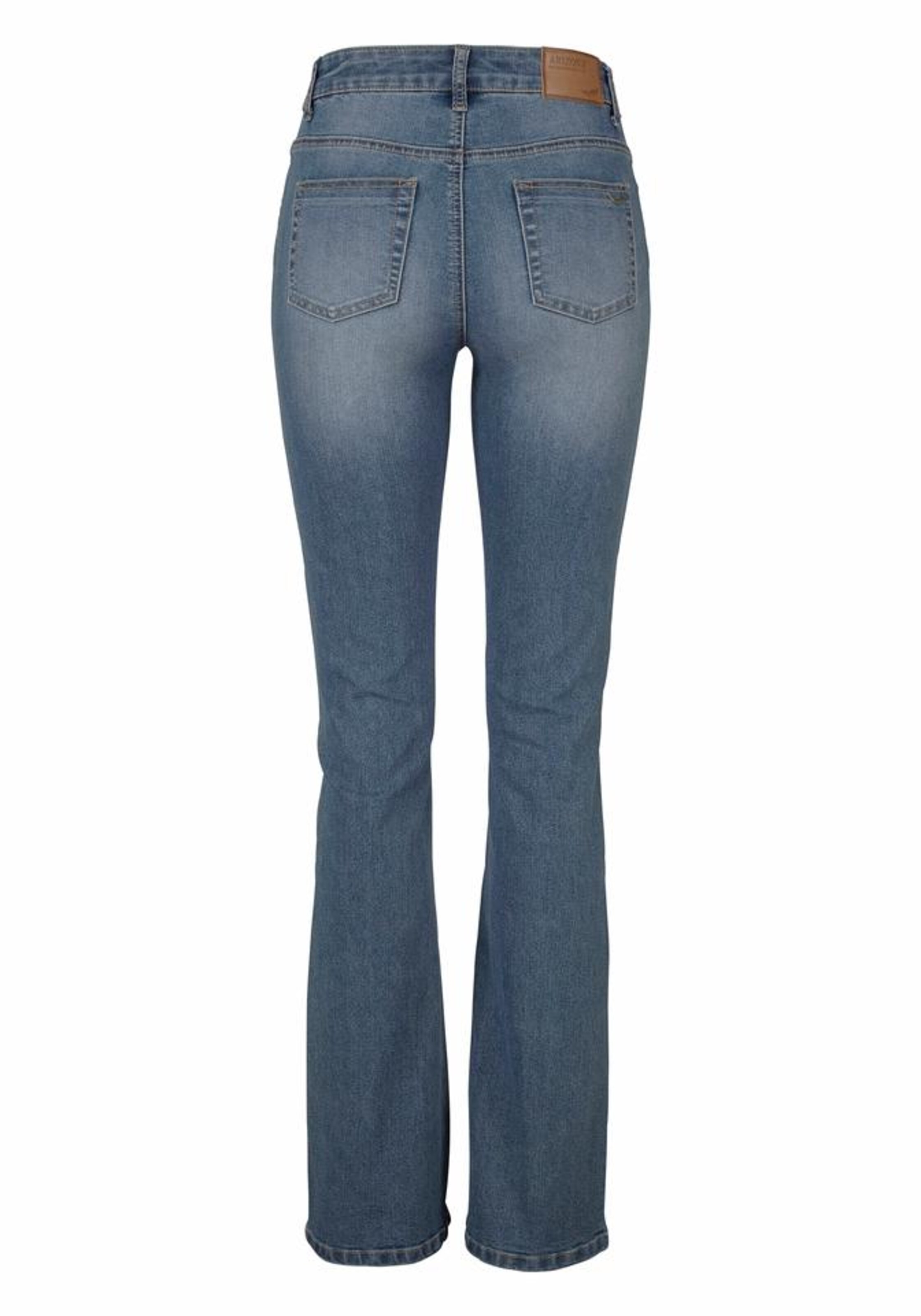 ARIZONA Boot cut Jeans 'Bootcut mit komfortabler Leibhöhe' in Blue