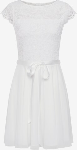 Robe de cocktail SWING en blanc : devant