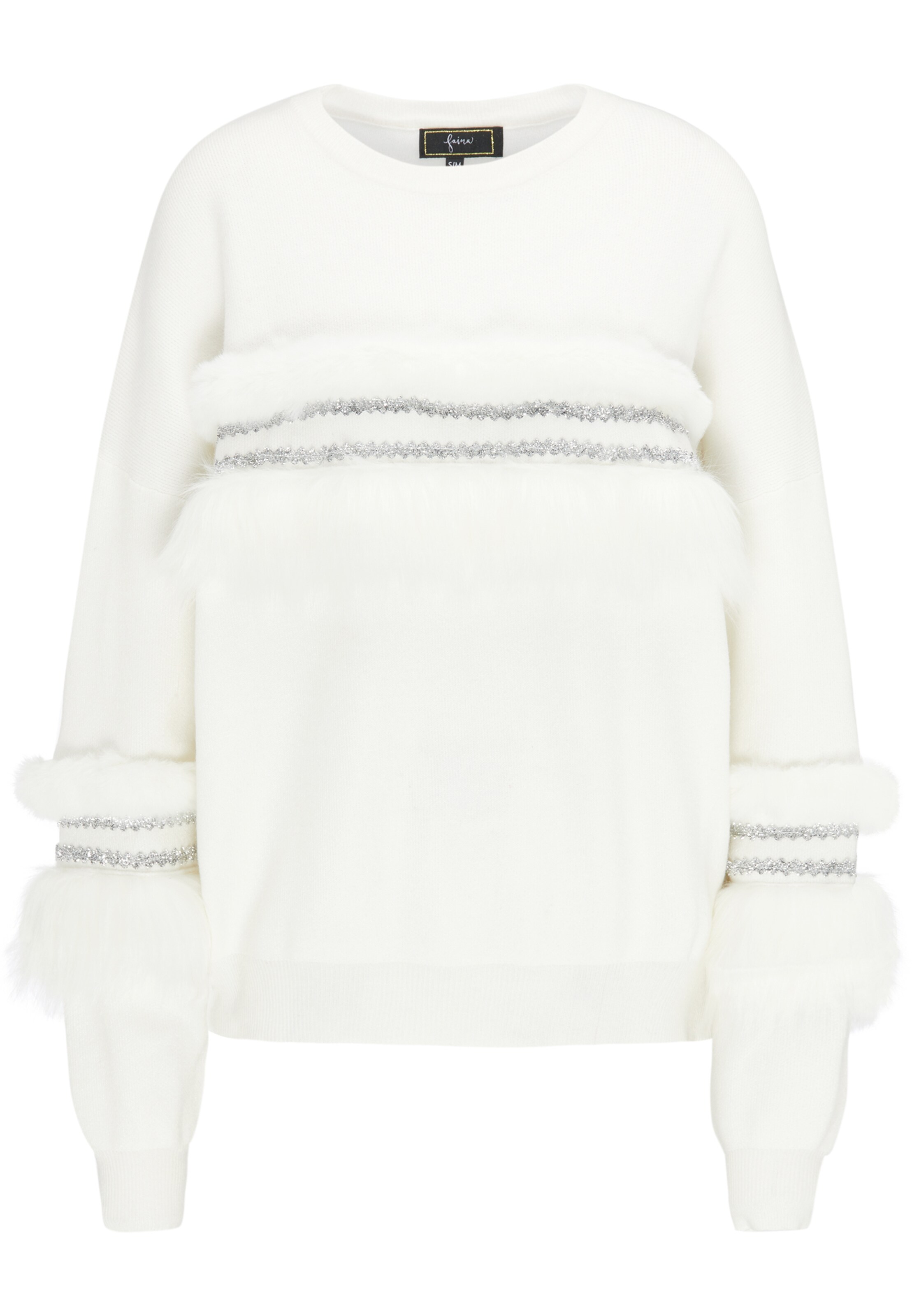 faina - Oversized trui in de kleur Zilver