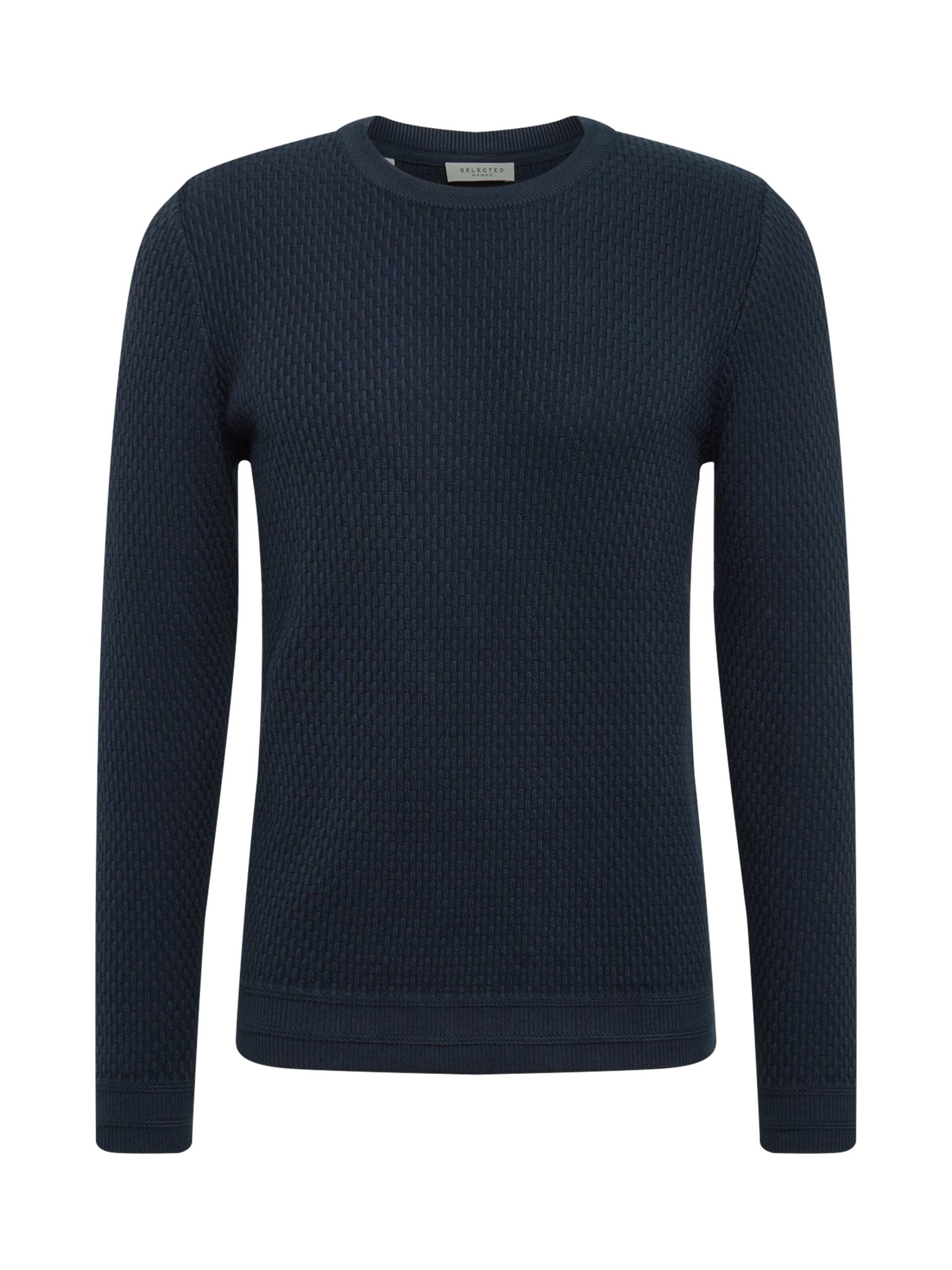 SELECTED HOMME - Trui 'SLHOLIVER CREW NECK W NOOS' in de kleur Donkerblauw