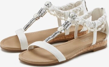 LASCANA Remienkové sandále - biela