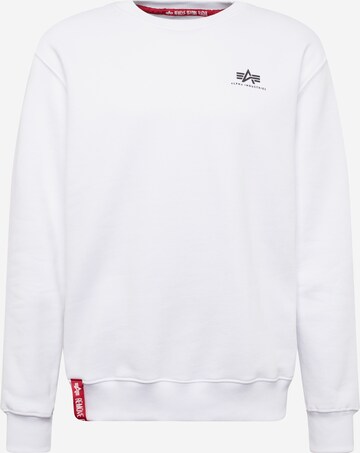 ALPHA INDUSTRIES Sweatshirt in White: front