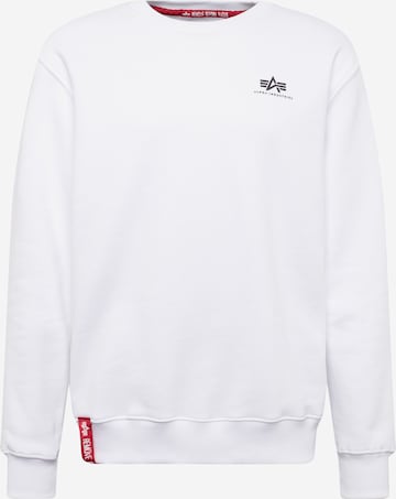 ALPHA INDUSTRIES Sweatshirt in Wit: voorkant