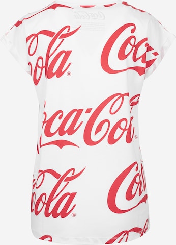 Merchcode T-Shirt 'Coca Cola' in Weiß