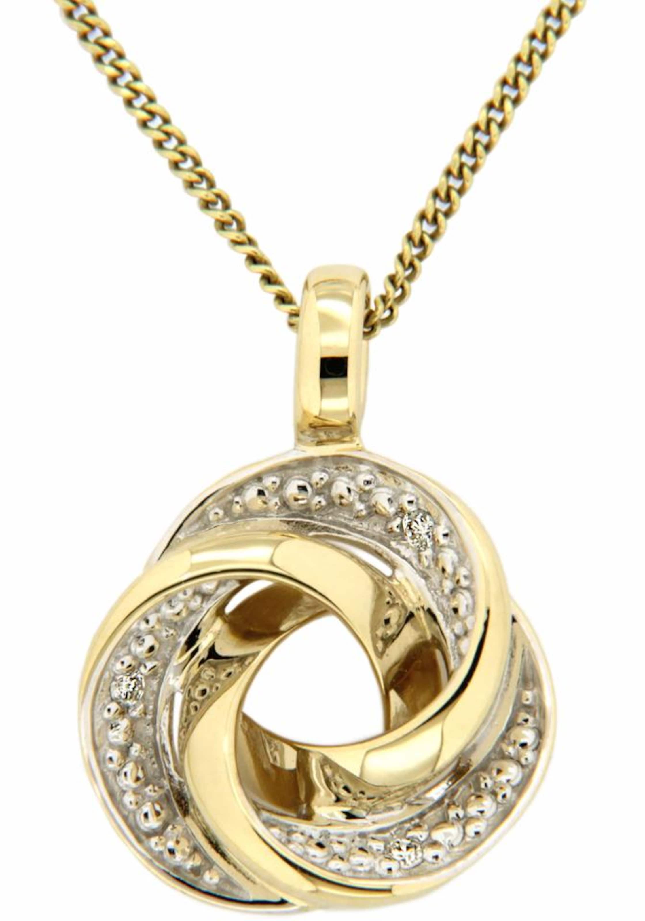 VIVANCE Pendant 'Knoten' in Gold: front