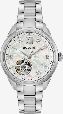 Bulova Analog Watch 'Diamonds' in Silver: front